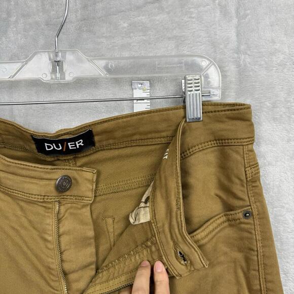 DU/ER N2X Slim Fit Stretch Pants 32x30 Brown Casual Travel Chinos Performance - Picture 5 of 10